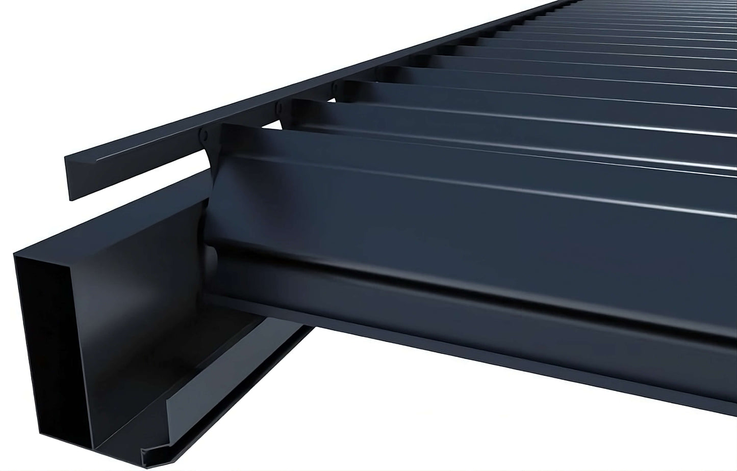 Pergola Serie 220 wandmontiert – 6×3 m – elektrisch verstellbar – mit LED-Beleuchtung