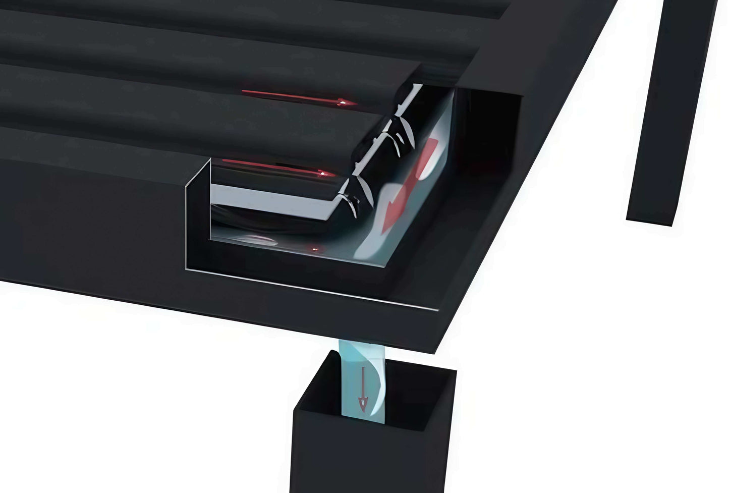 Pergola Serie 220 wandmontiert – 6×3 m – elektrisch verstellbar – mit LED-Beleuchtung