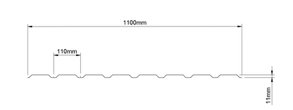 Komplettset S280GD+Z – Trapezblech 1100