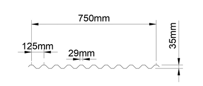 Komplettset EN-AW-3005 – Trapezblech 750