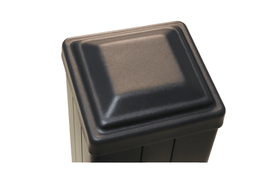 Aluminium-Pfosten 70 × 70 mm  – Schwarz für WPC Sichtschutzzaun 1.4m
