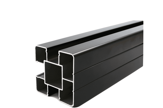 Aluminium-Pfosten 70 × 70 mm  – Schwarz für WPC Sichtschutzzaun 1.4m